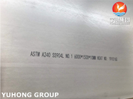 Alto piatto di acciaio inossidabile N08904 di resistenza ASTM A240 TP904L 1,4539