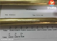Tubo per scambiatori di calore ASTM B111 UNS C44300, UNS C68700 Tubo senza saldatura in lega di rame