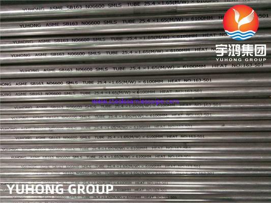 ASME SB163 Inconel 600 / UNS N06600 Tubo per scambiatori di calore senza saldatura in lega di nichel