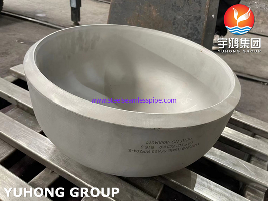 ASME SA403 WP304-S Cappuccio in acciaio inossidabile grande dimensione 40 pollici Butt Seld Pipe Fitting PT