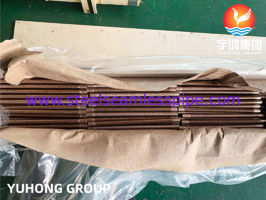 Tubo in lega di rame - tipo a alette basse, lega di rame B111 C70600 O61 cu70/ni30 per scambiatore di calore ad aria
