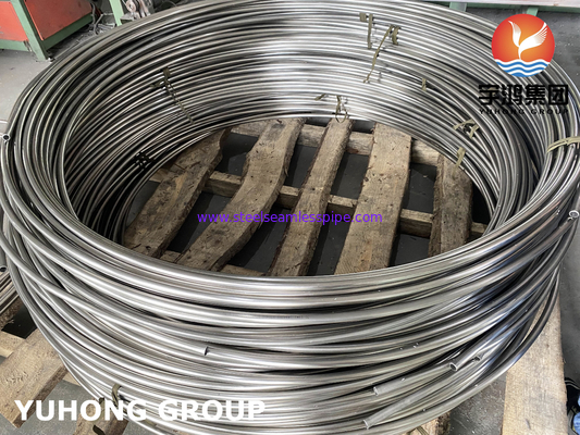 Tubo di bobina in acciaio inossidabile ricoperto di argilla luminosa, ASTM A213 / A269 SS304 / SS316L