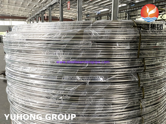 Tubo di bobina in acciaio inossidabile ricoperto di argilla luminosa, ASTM A213 / A269 SS304 / SS316L