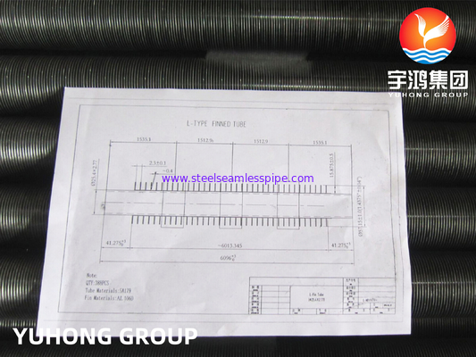 ASTM A179 TUBO D'ALUMINIO TIPO L con pinna per raffreddatore d'aria