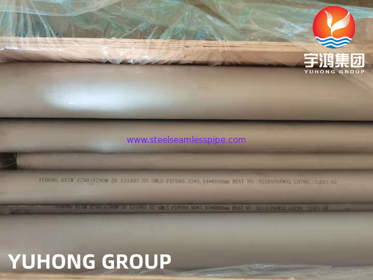 ASTM A790 UNS S32750 (2507, 1,4410), tubi eccellenti di acciaio inossidabile del duplex, PREN>40