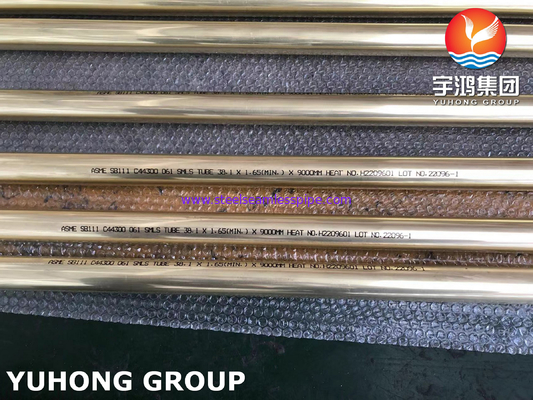 ASTM B111 C44300 / DIN CuZn28Sn1 Tubo senza cuciture in ottone per scambiatori di calore