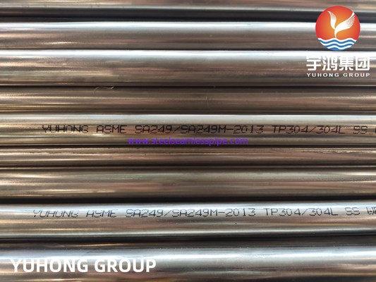ASME SA249 TP304 304L SUS304 1.4301 Tubo saldato per condensatore per caldaie