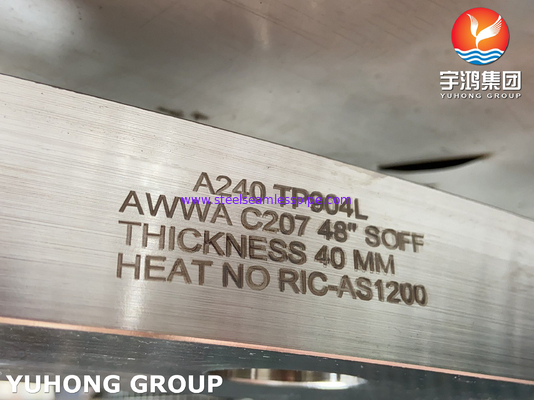 ASTM A240 F904L / UNS N08904 AWWA C207 Flange tipo anello per servizi idrici