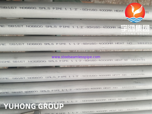 ASTM B167 Inconel 600 N06600 Tubo e tubo senza saldatura in lega di nichel