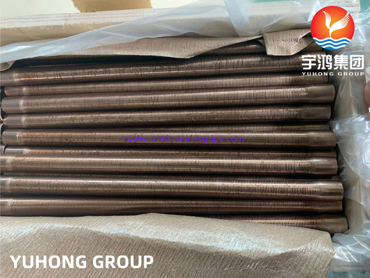 ASTM B111 C70600 Cu-Ni 90/10 tubo a pinna bassa per sistemi di riscaldamento a condensatore