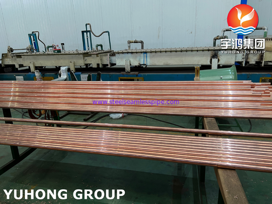 ASTM B111 UNS C12200 / CW024A Tubo di rame senza saldatura, tubo per scambiatori di calore DHP