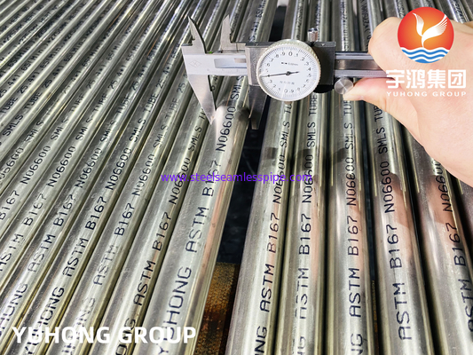 Reattore nucleare Tubo usato ASTM B167 Inconel 600 / UNS N06600 Tipo senza cuciture
