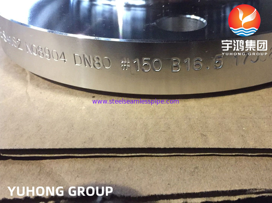ASME SA182 F904L, UNS N08904 Slizzo in acciaio inossidabile sulle flange con faccia sollevata B16.5