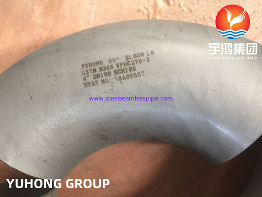 Accessorio per tubi del gomito di acciaio inossidabile di ASTM B366 C276 B16.9 per il gas di olio