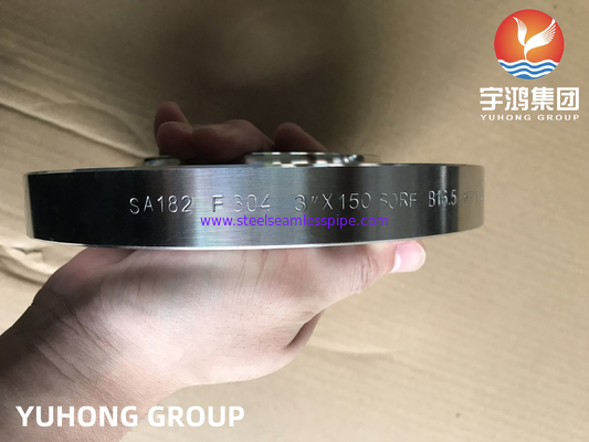 ASME A182 F304/f304L/F316 / F316L Brida di acero inossidabile scivolo su flange saldatura collo flange RF FF