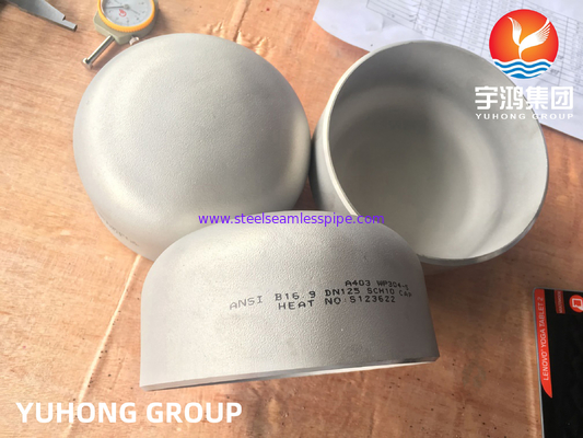 A403 WP304 / WP304L Cappuccio in acciaio inossidabile, accessori per saldature a coda B16.9, per la fabbricazione di vasi a pressione