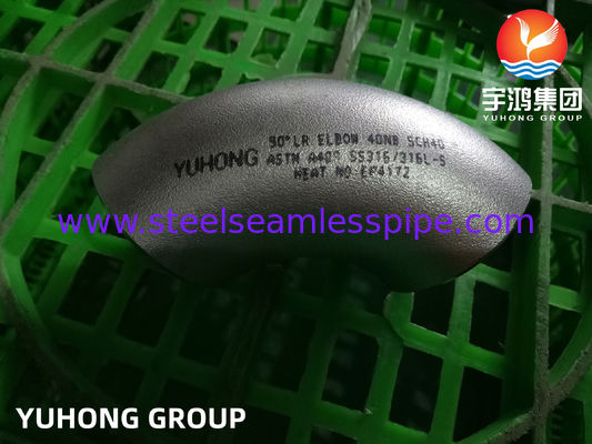 Acciaio inossidabile Fitting per tubi senza saldaturaA403 WP304 WP304L WP316 gomito 45Deg 90Deg 180Deg 1/2" NB - 48" NB