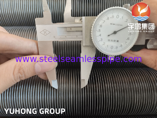 ASTM A179 Tubo a pinna incorporato in acciaio al carbonio di tipo G, tubi aletati