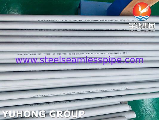 Tubo in acciaio inossidabile senza cuciture inossidabile solido ricoperto ASTM A269 A213 TP304 TP304L 316TI Tubo per scambiatori di calore Tubo per condensatori
