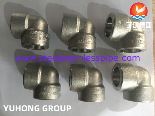 Fittings in acciaio inossidabile, ASTM A182 F304 Socket Weld Forged Elbow ASME B16.11