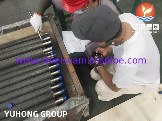 Tubo a pinna estrusso tubo a pinna in acciaio inossidabile ASME SA249 TP304 alluminio1060 radiatore scambiatore di calore raffreddatore d'aria applicazione
