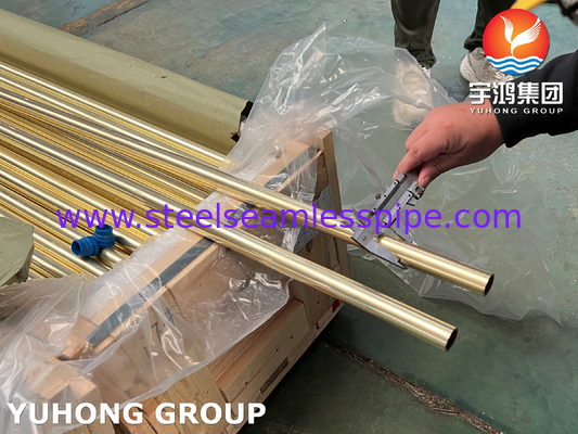 Tubo senza cuciture in lega di rame Admiralty Brass Tube ASTM B111 C44300 C71500 C68700 Applicazione per scambiatori di calore