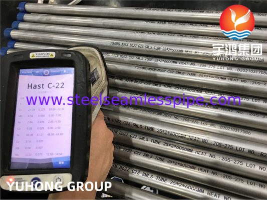 ASME SB622 N06022 Tubo senza cuciture in acciaio in lega di nichel C22 Hastelloy