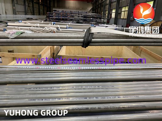 ASME SB622 N06022 Tubo senza cuciture in acciaio in lega di nichel C22 Hastelloy