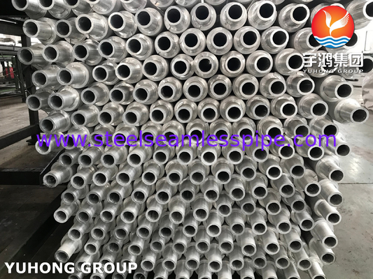 ASTM A179 Tubo a pinne estrusto senza cuciture in acciaio al carbonio, tubo aletato con pinne al