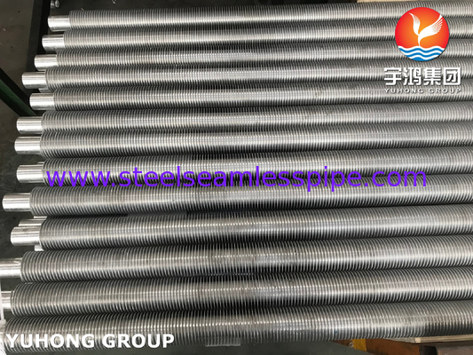 ASTM A179 Tubo a pinne estrusto senza cuciture in acciaio al carbonio, tubo aletato con pinne al