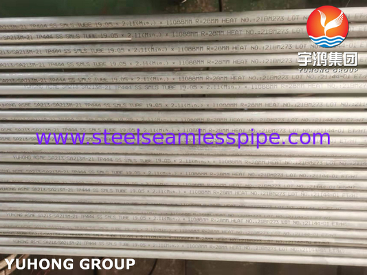 ASTM A213 (ASME SA213) TP444 Tubo senza cuciture in acciaio inossidabile applicato agli scambiatori di calore