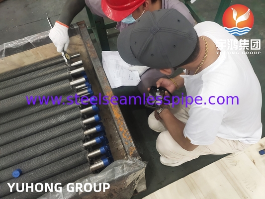 Tubo a pinna estrusso in acciaio inossidabile SA249 TP304 Tubo saldato con pinna in alluminio