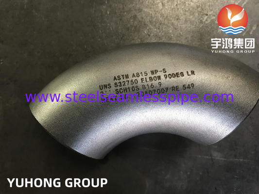 ASTM A815 WP-S UNS S32750 S32760 ELBOW 90DEG LR 2'' SCH10S B16.9 Gas e oleodotti,aria,vapore,gas petrolifero,acqua