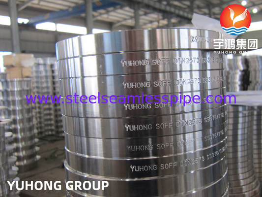 DIN2573, ASTM A182 F316 F316L, Slip on Flanges in acciaio inossidabile forgiato, faccia piatta B16.5
