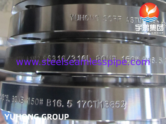 DIN2573, ASTM A182 F316 F316L, Slip on Flanges in acciaio inossidabile forgiato, faccia piatta B16.5