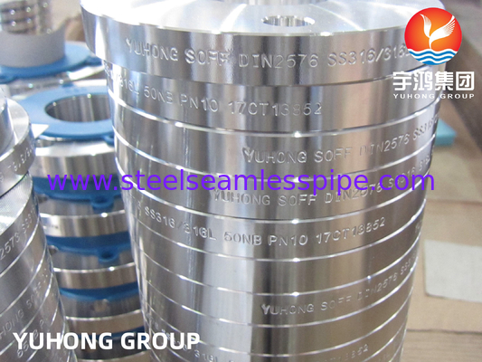 DIN2573, ASTM A182 F316 F316L, Slip on Flanges in acciaio inossidabile forgiato, faccia piatta B16.5