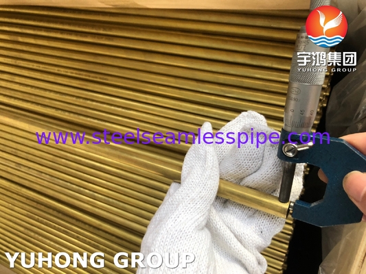Tubo di rame in lega di rame ASTM B111 C44300 C68700 C70600 25.4mm*1.245mm*12995mm Condensatore radiatore di raffreddamento dell'aria
