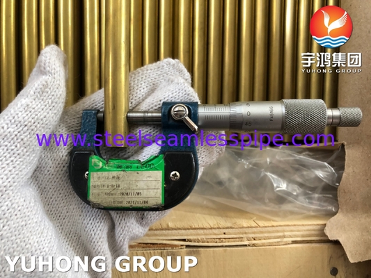 Tubo di rame in lega di rame ASTM B111 C44300 C68700 C70600 25.4mm*1.245mm*12995mm Condensatore radiatore di raffreddamento dell'aria