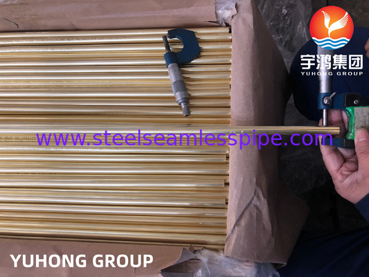 ASTM B111 C44300 Tubo in ottone senza cuciture per scambiatori di calore