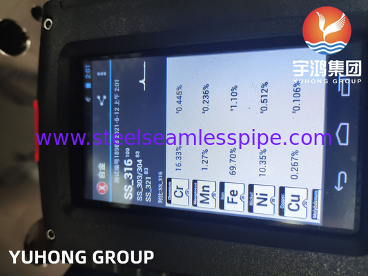 ASTM A182 / ASME SA182 F316L Parte per scambiatori di calore in tubi in acciaio inossidabile