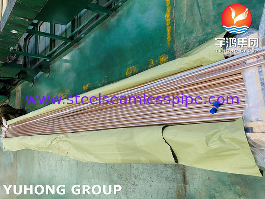 Tubi senza cuciture in lega di rame ASTM B111 C44300 Tubi in rame e nichel 6M/PC,12M/PC