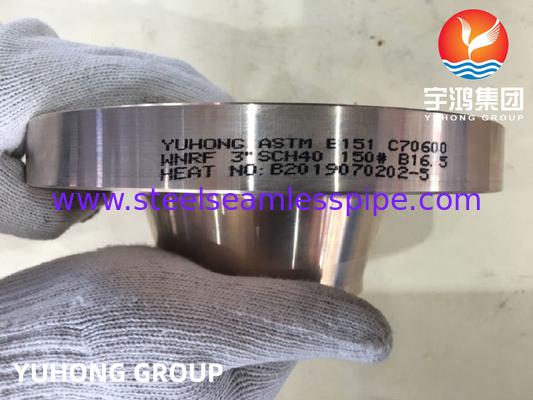ASTM B151 C70600 1-1/4&quot; SCH40 #150 WN Flanges in rame e nichel ASME B16.5