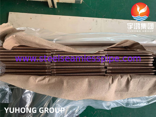 ASTM B111 UNS C70600 O61, Copper Nickel 90/10, tubo integrale a pinna bassa per condensatori