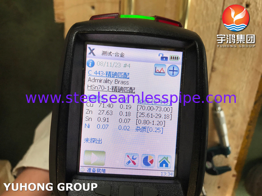 ASME SB111 C44300 Tubo in lega di rame O61 finito a freddo per tubi per scambiatori di calore
