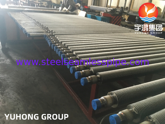 Tubo alettato HFW ASTM A213 T12 in acciaio inossidabile legato, tubo base TP304, alette per centrale elettrica