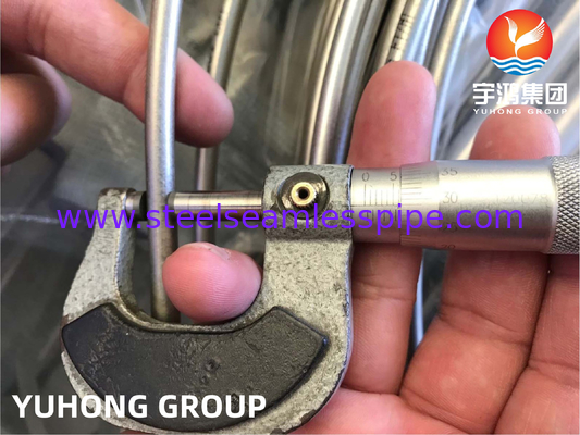 ASTM A269 316L Acciaio inossidabile lucido, ricoperto, avvolgito, laminato a freddo per iniezione chimica