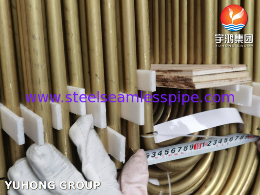 ASTM B111 UNS C68700 Tubo in ottone di alluminio senza cuciture per scambiatori di calore a curvatura U