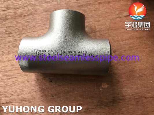 ASTM A403 WP304L-S Tee Butt Weld Tee B16.9 per il gas di petrolio