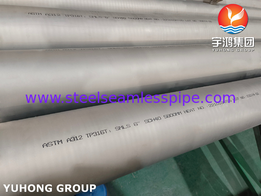 ASTM A312 TP316L Tubo senza saldatura in acciaio inossidabile per petrolio e gas
