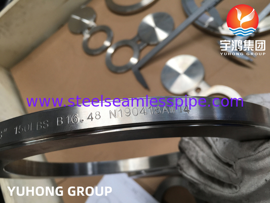 Flancia cieca degli occhiali, ASTM A182 F316L Flancia in acciaio inossidabile figura 8, RF ASME B16.48
